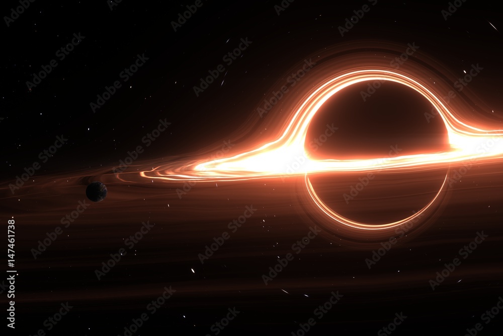 Black hole system. Elements of this image furnished by NASA - obrazy, fototapety, plakaty 