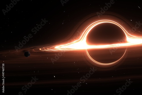 Photographie Black hole system. Elements of this image furnished by NASA