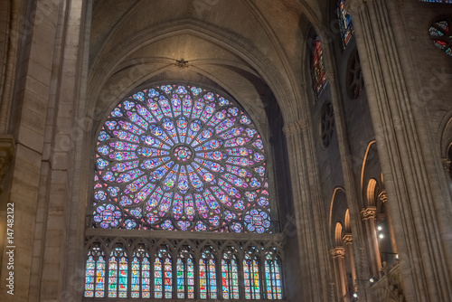 Stained Glass Window Of The Notre Dame Cathedral Buy This