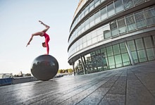 Gymnast Balancing On Ball Sculpture