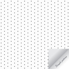Wall Mural - geometric vector pattern repeat dotted, circle, gray polka dot on white background with realistic pa