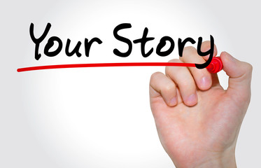 Aufkleber - Hand writing inscription Your Story with marker, concept