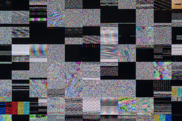 Fototapete - Digitale Stoerung / Abstrakter Hintergrund einer digitalen Stoerung.