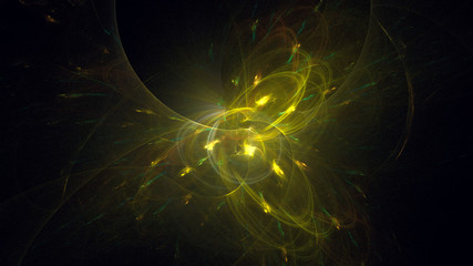 Wall Mural - 3D rendering abstract fractal light background