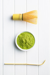 Wall Mural - Green matcha tea powder.