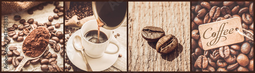 Dekoracja na wymiar  kolaz-kawy-duzo-obrazkow-selektywne-skupienie