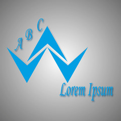 Poster - Blue logo at the view/The figure shows a few types of logos for businesses, businesses
