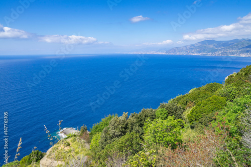 Bay of Genova seen from Tigullio promontory, Liguria, Italy Poster
