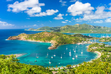 Antigua And Barbuda Coastal Landscape In The Caribbean.