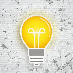 Wall Mural - Idea Bulb Network Data