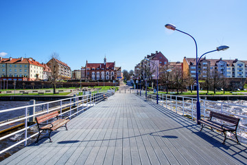 Canvas Print - Kamien Pomorski  Stadt Westpommern Steg