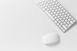 © fotofabrika - Computer keyboard and mouse on top of white desktop