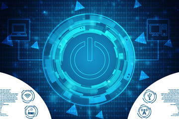 Poster - 2d illustration power symbol
