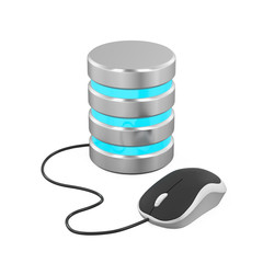 Poster - Database Icon with Computer Mouse