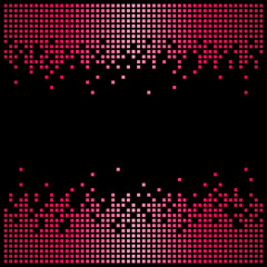 Pixel background texture in red with copy space. Vector light bitmap pattern backdrop and message space. 