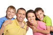 © aletia2011 - Happy family with young children on a white background