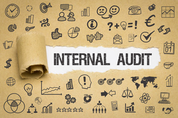 Canvas Print - Internal Audit / Papier mit Symbole