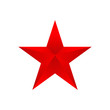 Red star on a white background, vector illustration