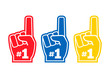 © 123levit - Number 1 fan, hand glove, different color