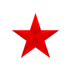 Canvas Print - red star on a white background, vector illustration