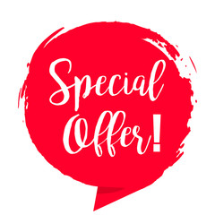 Canvas Print - tag special offer, grunge style. vector illustration