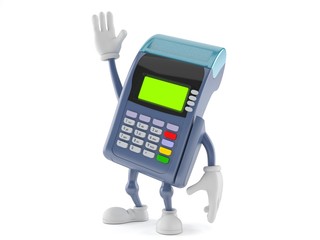 Canvas Print - Credit card reader character