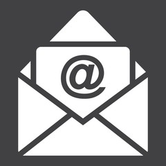 Poster - Email solid icon, envelope and website