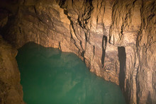 Underground Lake In Cave
