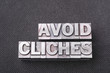 avoid cliches bm