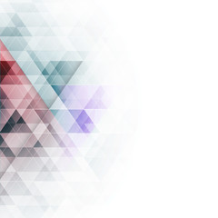 Poster - Abstract colorful triangles geometric background. Vector illustration.