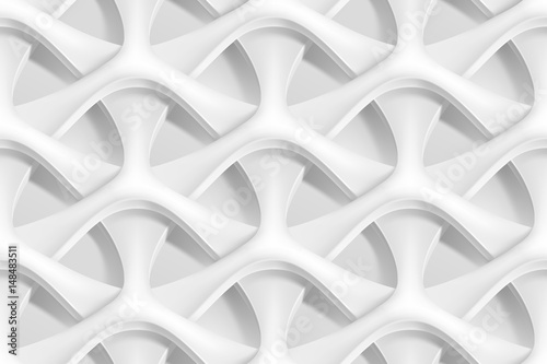 Cuadros en Lienzo Vector seamless abstract geometric 3d waves pattern