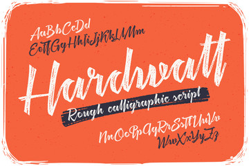 Poster - rough version of calligraphic handwritten font named 