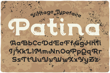 Poster - vintage font with textured effect named 