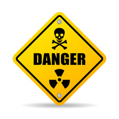 Wall Mural - Danger warning sign