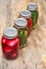 Pickled Eggs Peppers Cucumbers