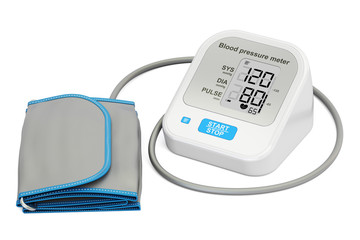 Poster - electronic sphygmomanometer, 3D rendering