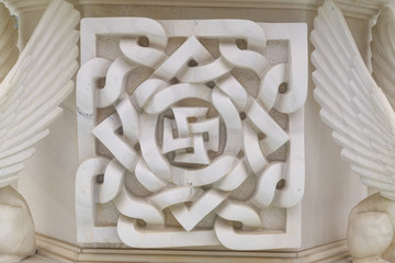 Marble carving and relief detail