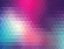 Abstract Geometric Background, Colorful Triangles. Vector Illustration