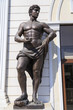 Male bronze sculpture in downtown Skopje