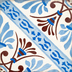 Fototapete - Old tiles detail