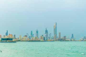 Wall Mural - Skyline of Kuwait during sunset