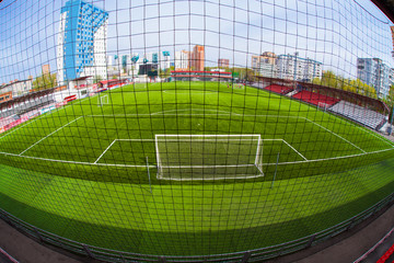 Wall Mural - Soccer arena, stadium in sunlight day