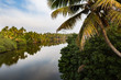 © rostovtsevayu - View of canal on sunset. Kerala state, South India