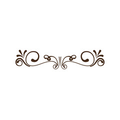 decorative vintage ornament icon over white background. vector illustration