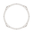 © Gstudio - decorative vintage frame in circle shape icon over white background. vector illustration
