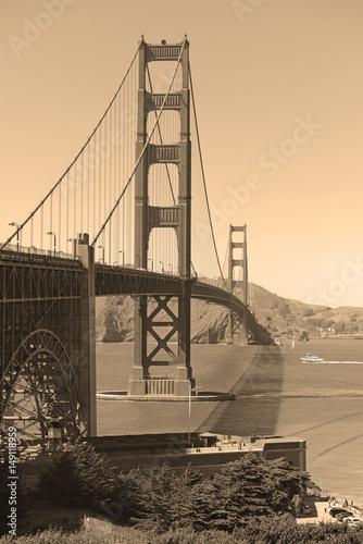 Naklejka na drzwi Piękny widok na most Golden Gate