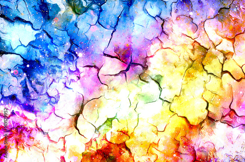 Cosmic space and stars, color cosmic abstract background Obraz na płótnie