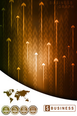 Poster - Rising colorful arrow . 2D illustration
