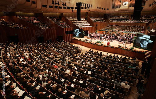 Interior View Of Concert Hall During Memorial Service For
