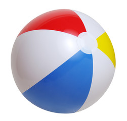 Wall Mural - Beach ball on a white